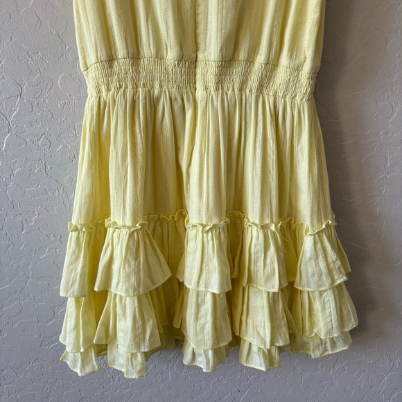 REVOLVE Likely Giordona Butter Yellow A-Line Ruffle Mini Dress Size 2 Coquette - Picture 11 of 12